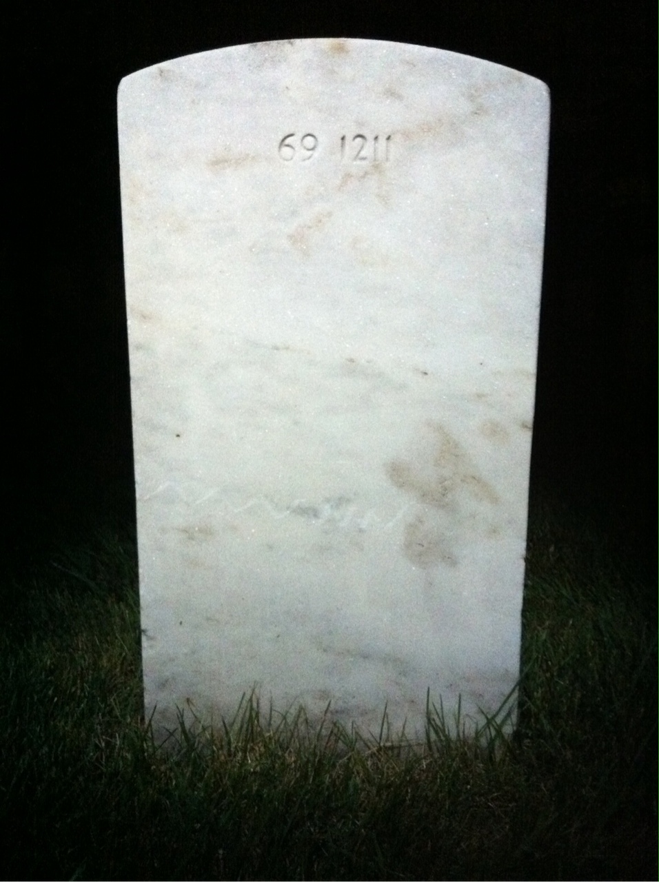 Back of headstone — Robert Middleton