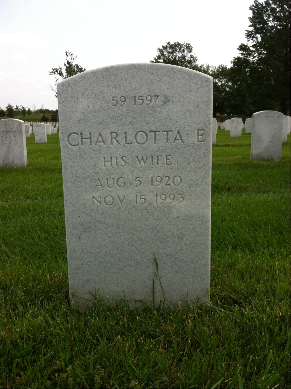 Back of headstone — Lawrence Murphy