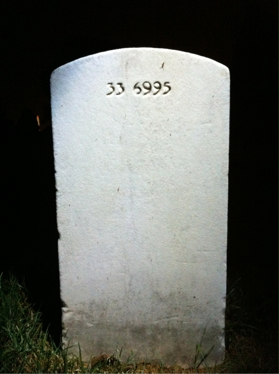 Back of headstone — Irene Moore