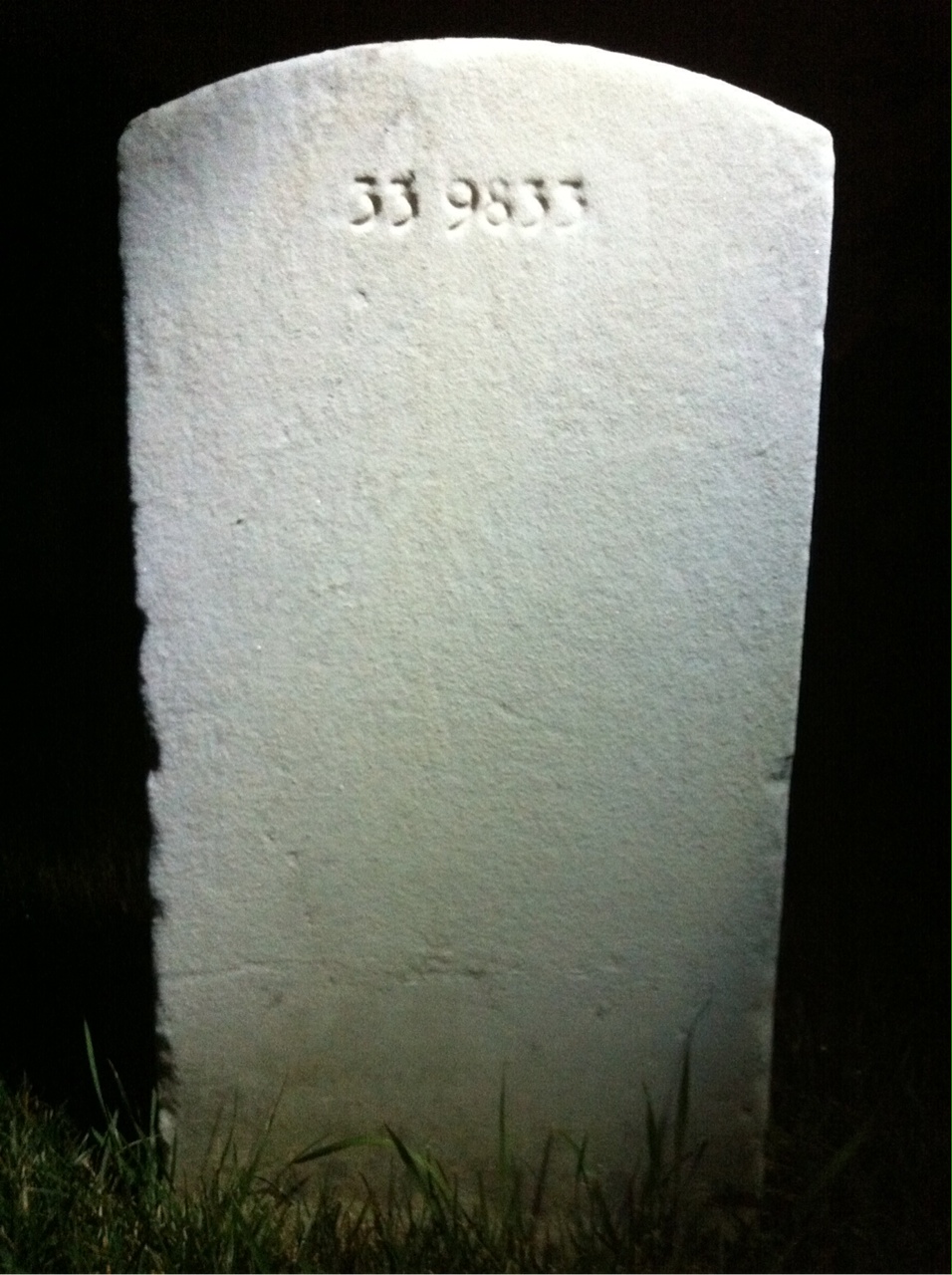 Back of headstone — William Moore