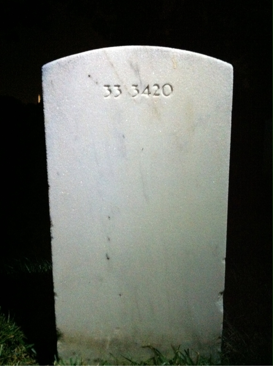 Back of headstone — Alfred Buzhardt