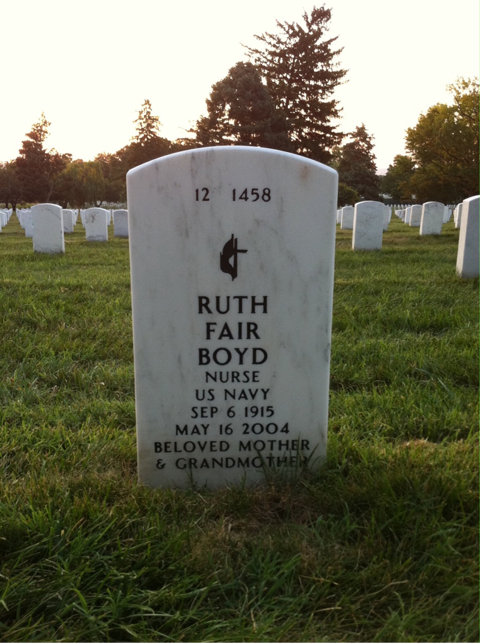 Back of headstone — Thomas Boyd