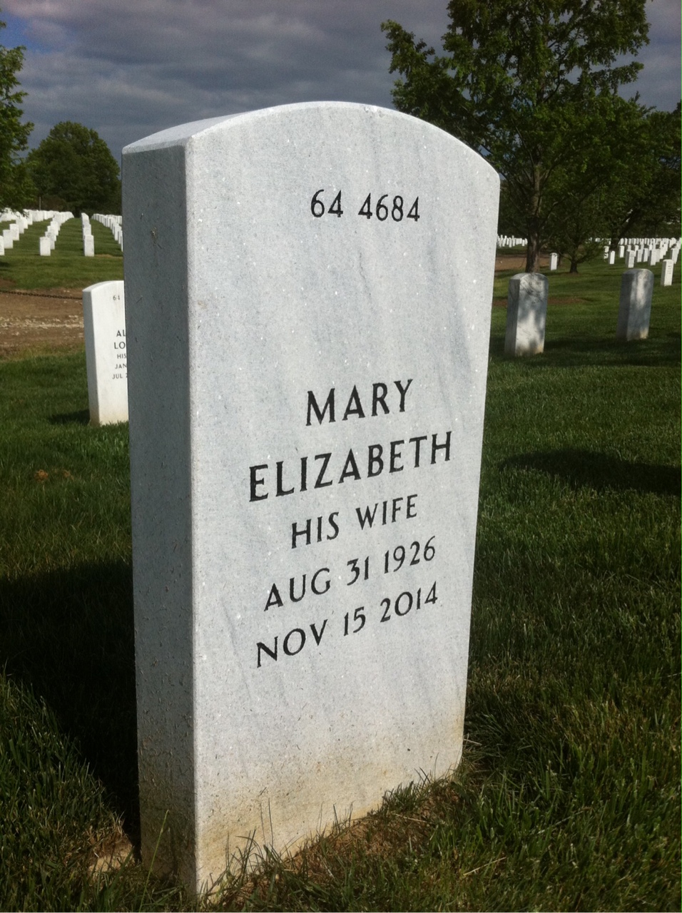 Back of headstone — Alexander Gerardo