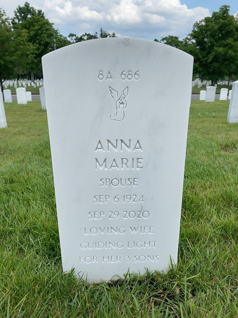 Back of headstone — Anthony Auletta