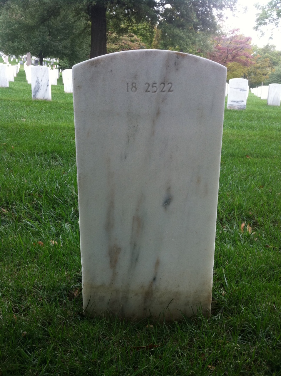 Back of headstone — John Armstrong