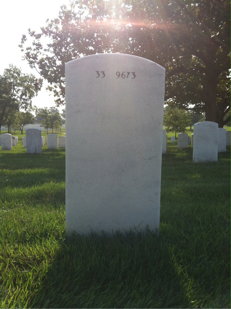 Back of headstone — Charles Mundell