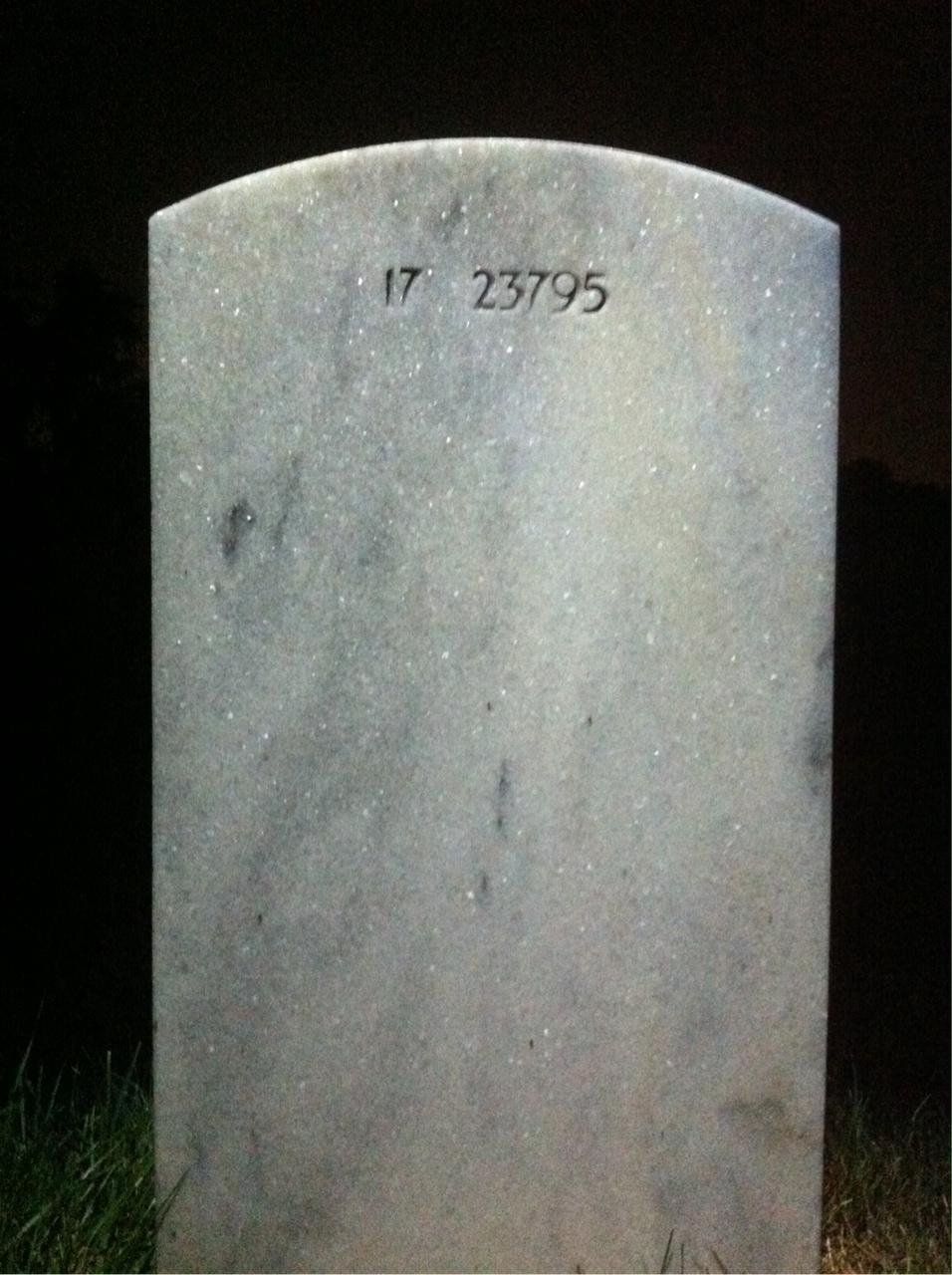 Back of headstone — Edward Banke