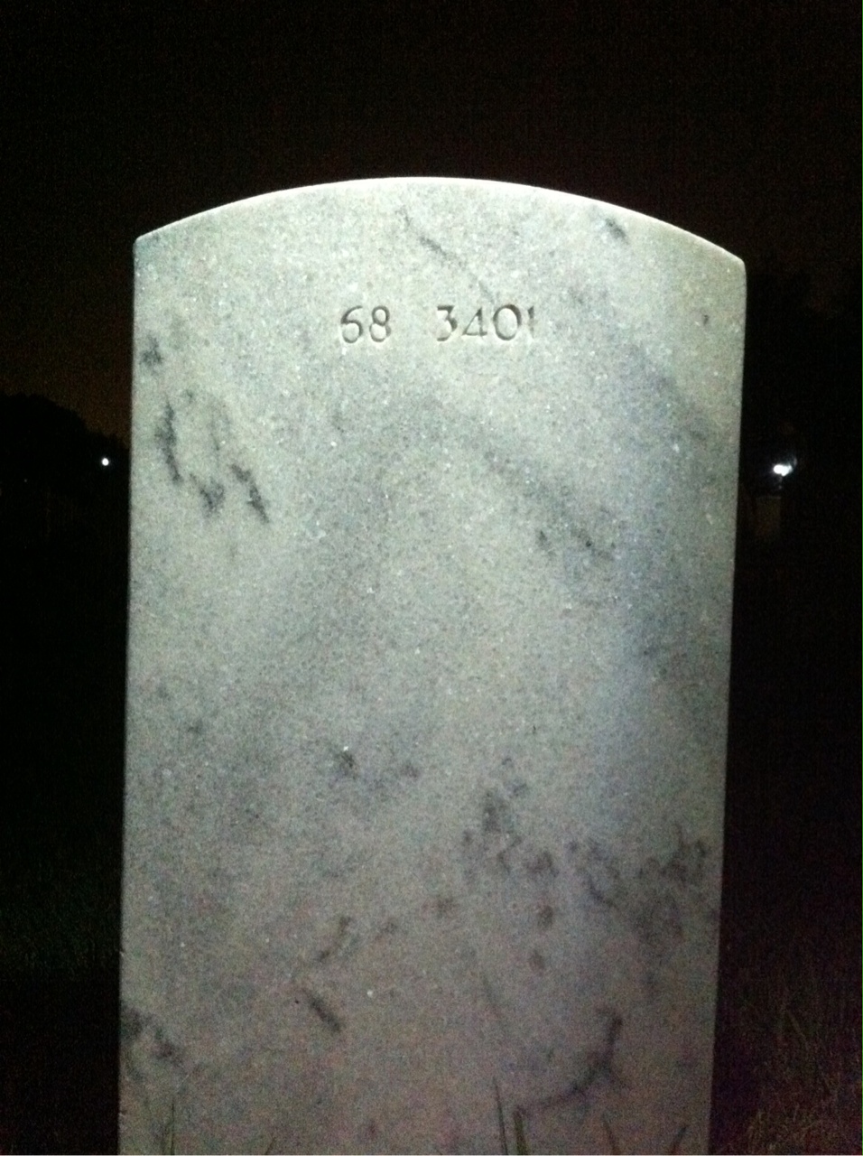Back of headstone — Raymond Adkins