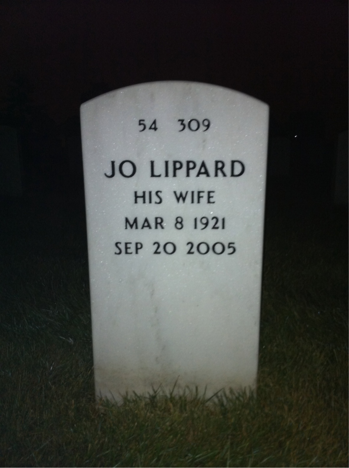 Back of headstone — Warren Sigman
