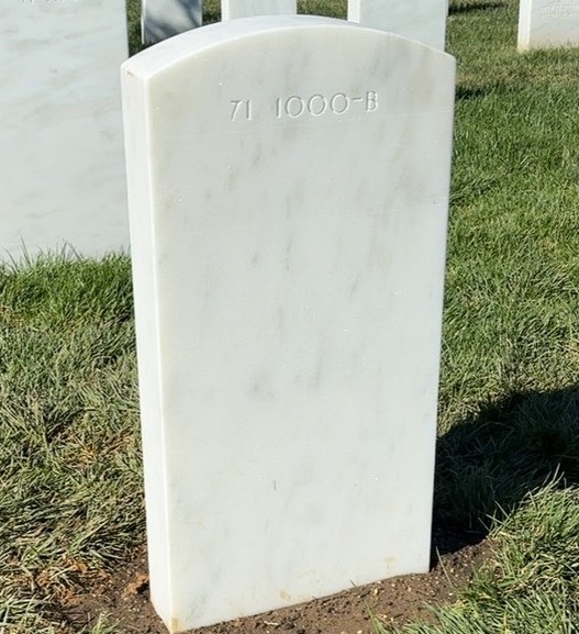 Back of headstone — Gerald Anderson