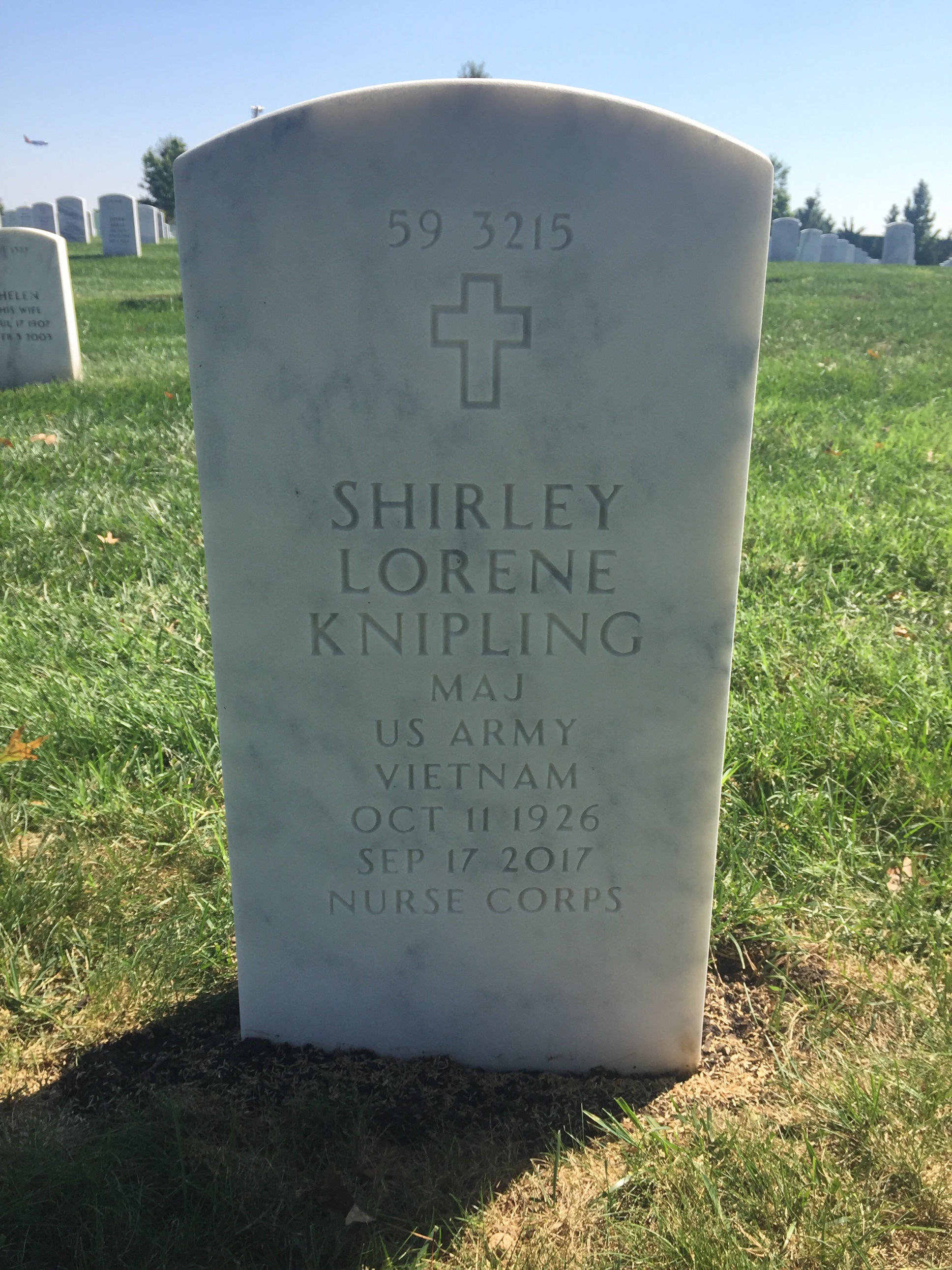 Back of headstone — Louis Knipling