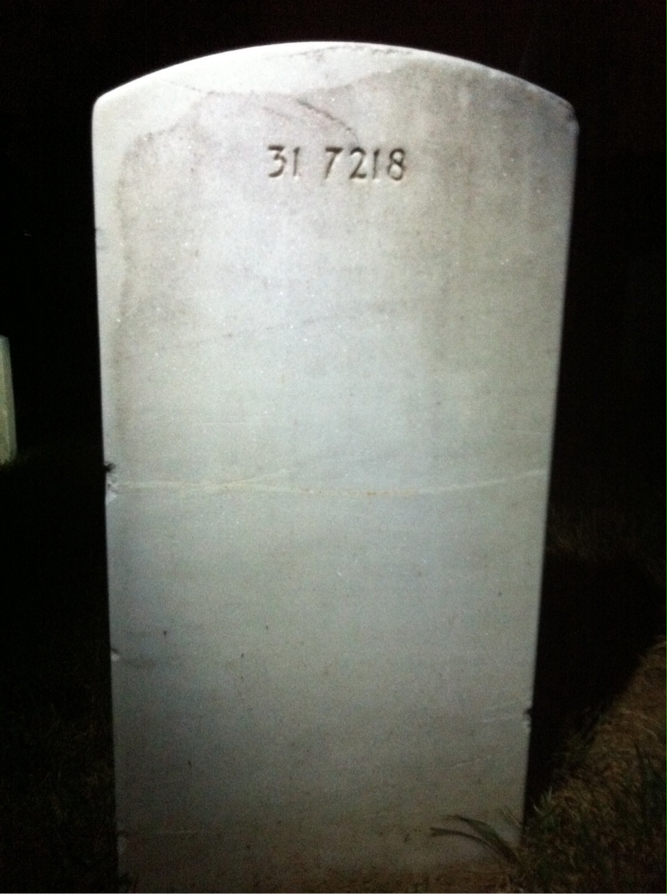 Back of headstone — Mary Bracey