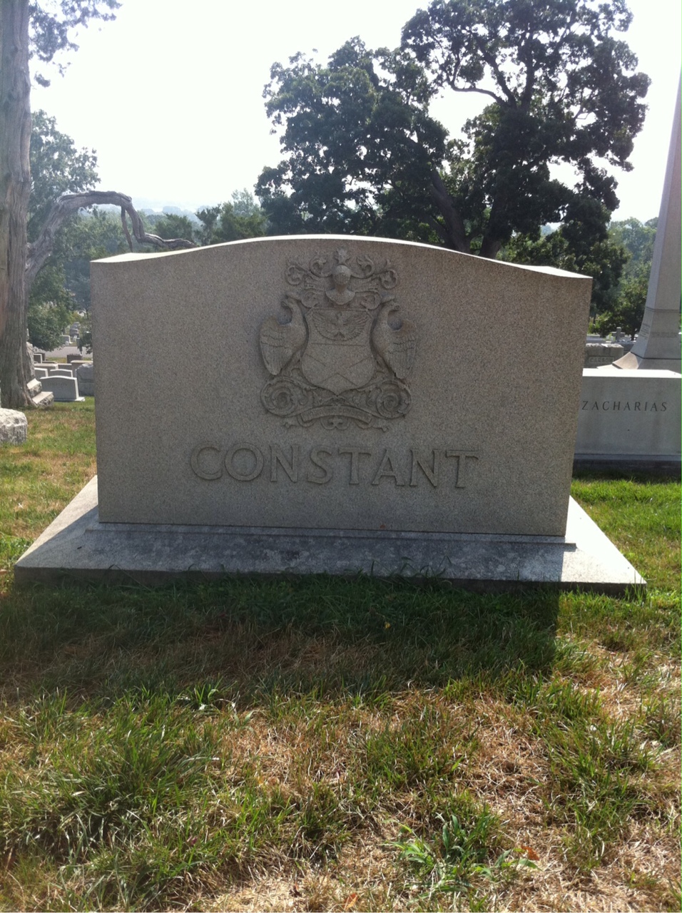 Back of headstone — Walter Constant
