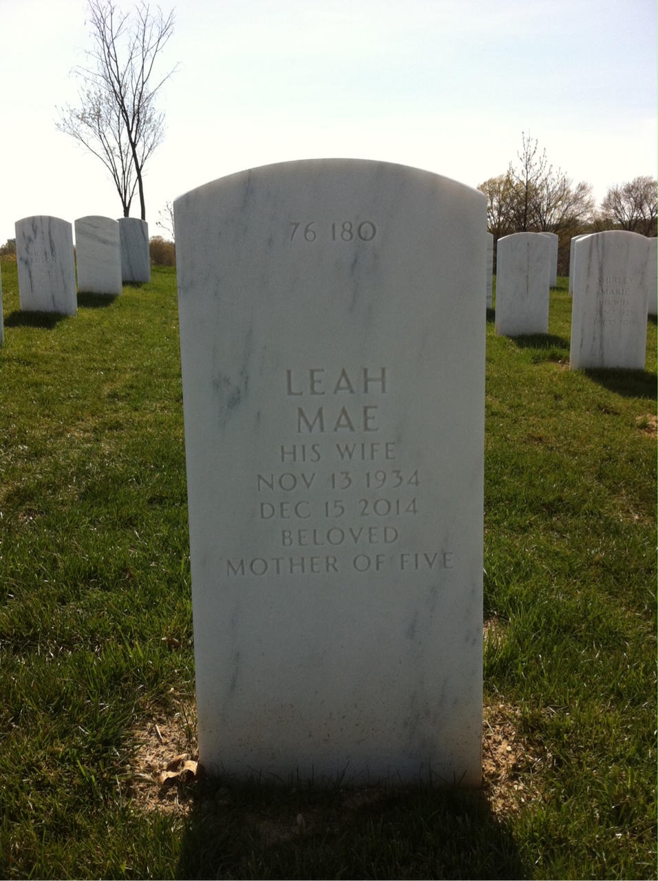 Back of headstone — William Louis Pepin