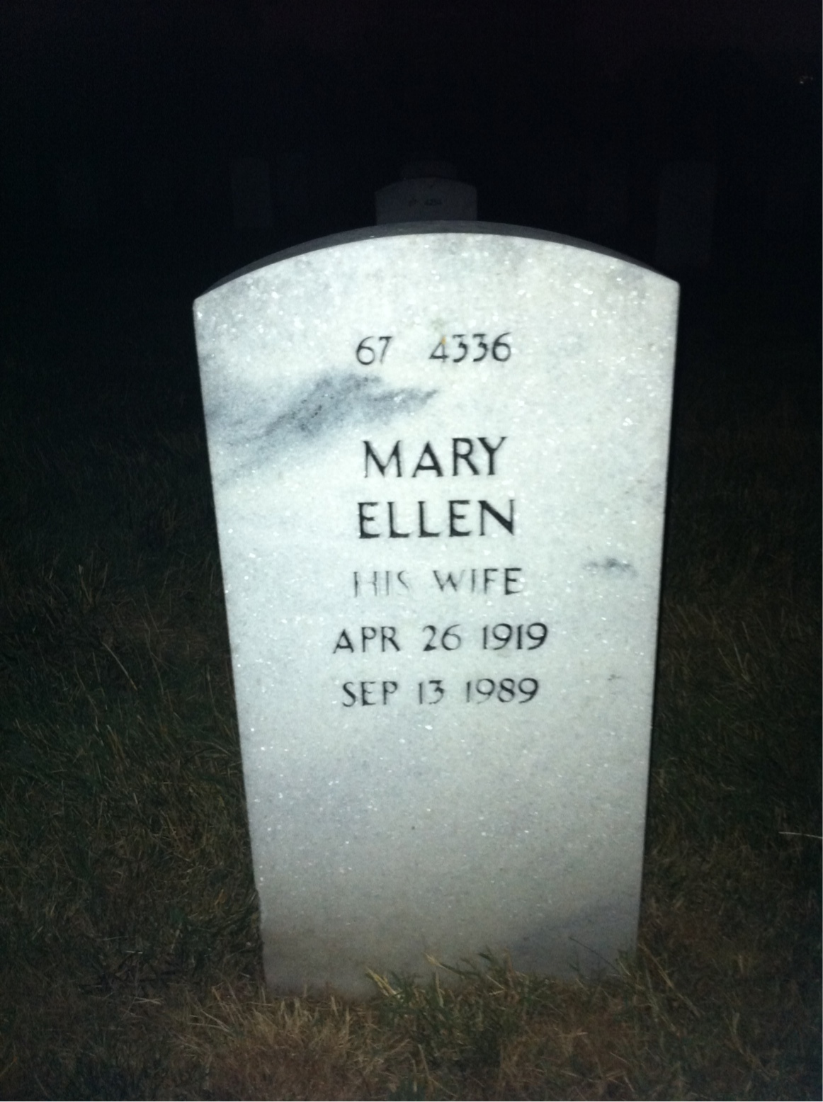 Back of headstone — James Morse