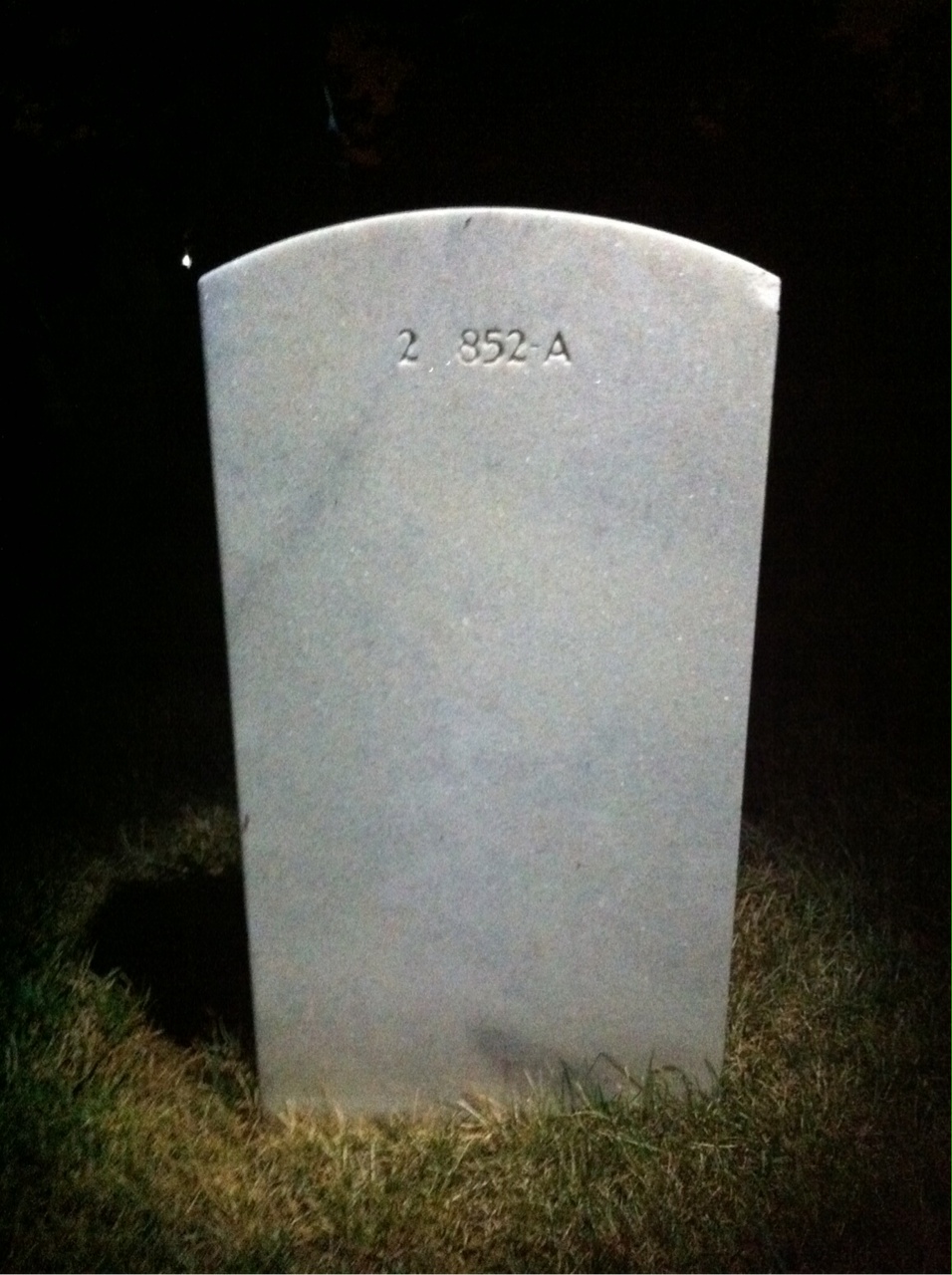 Back of headstone — William Mosteller
