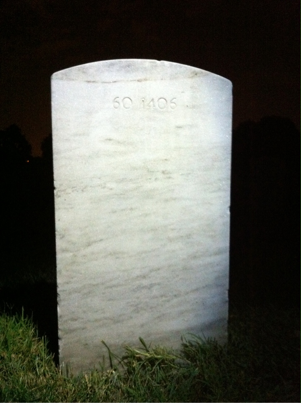 Back of headstone — Samuel Allen