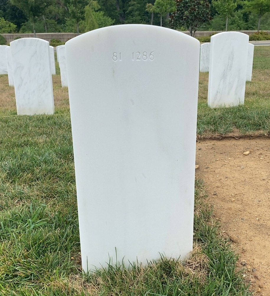 Back of headstone — William H Sowers