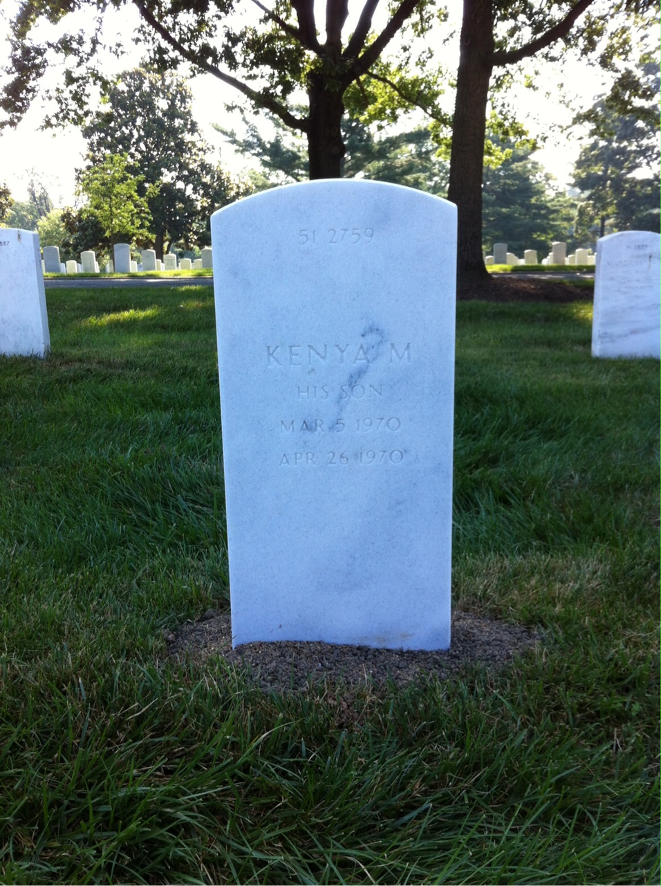Back of headstone — William Houston Ferrell