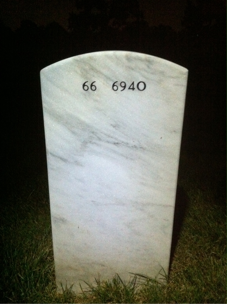 Back of headstone — Donald Majors