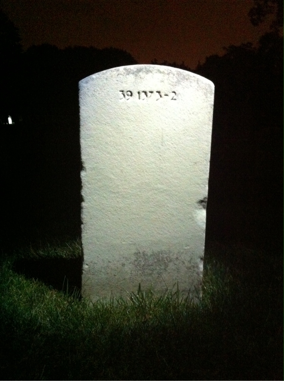 Back of headstone — Ronald Bennett