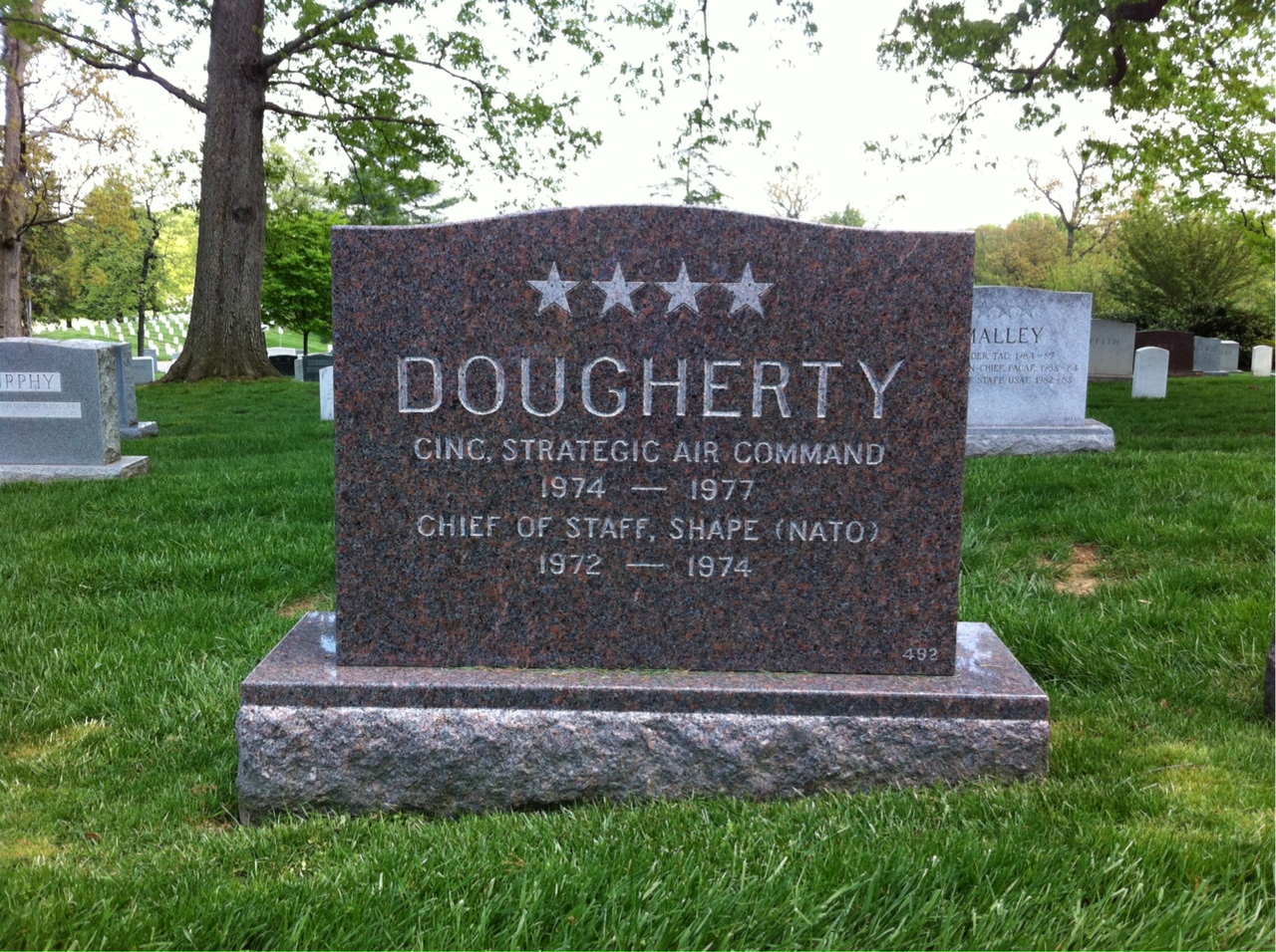 Back of headstone — Russell Dougherty