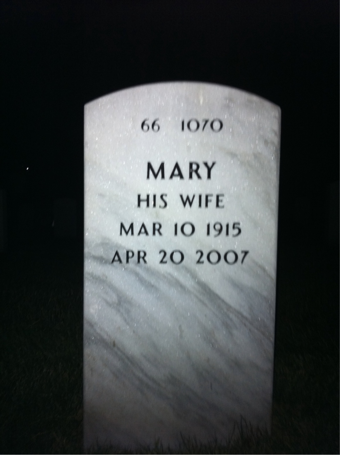 Back of headstone — Charles Guzik