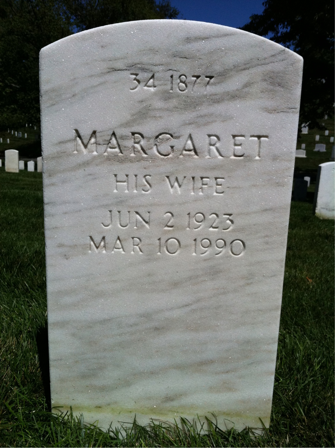 Back of headstone — Daniel Balish