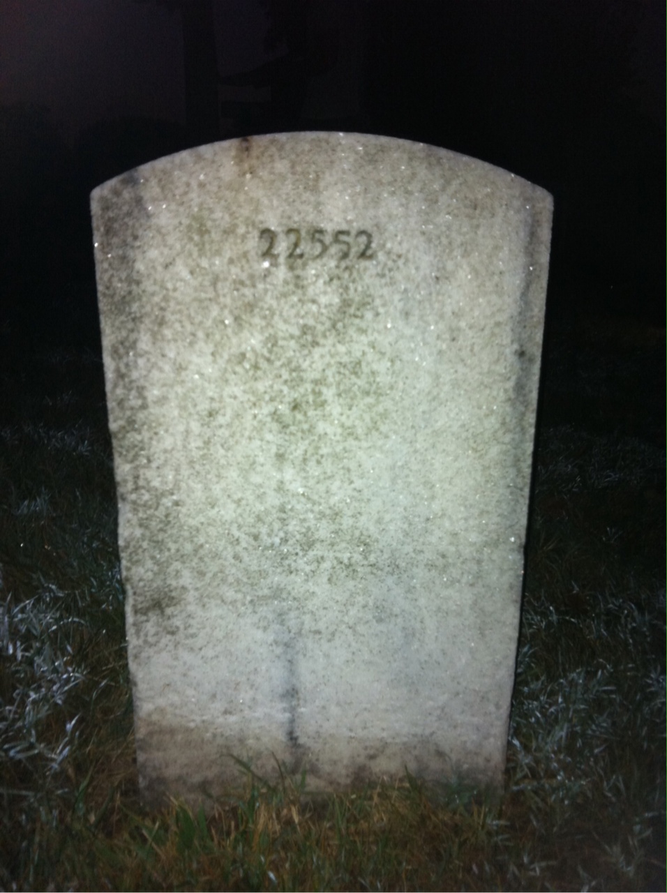 Back of headstone — William M King