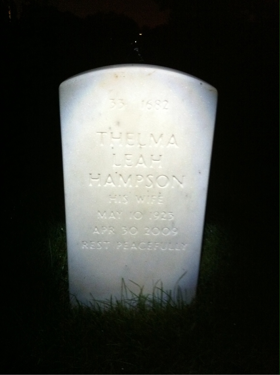 Back of headstone — Russell Rapp