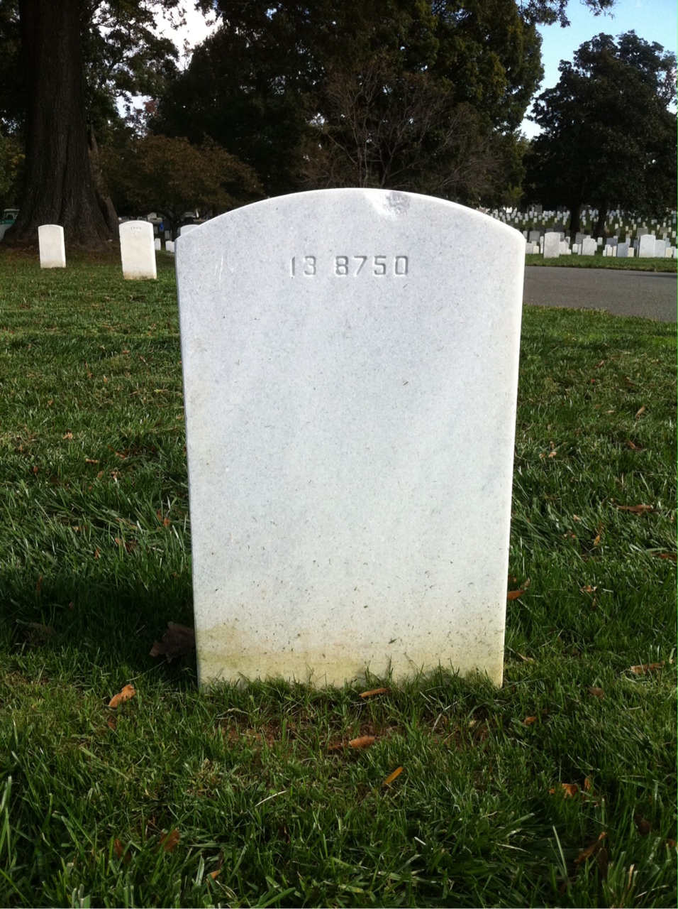 Back of headstone — Unknown Unknown