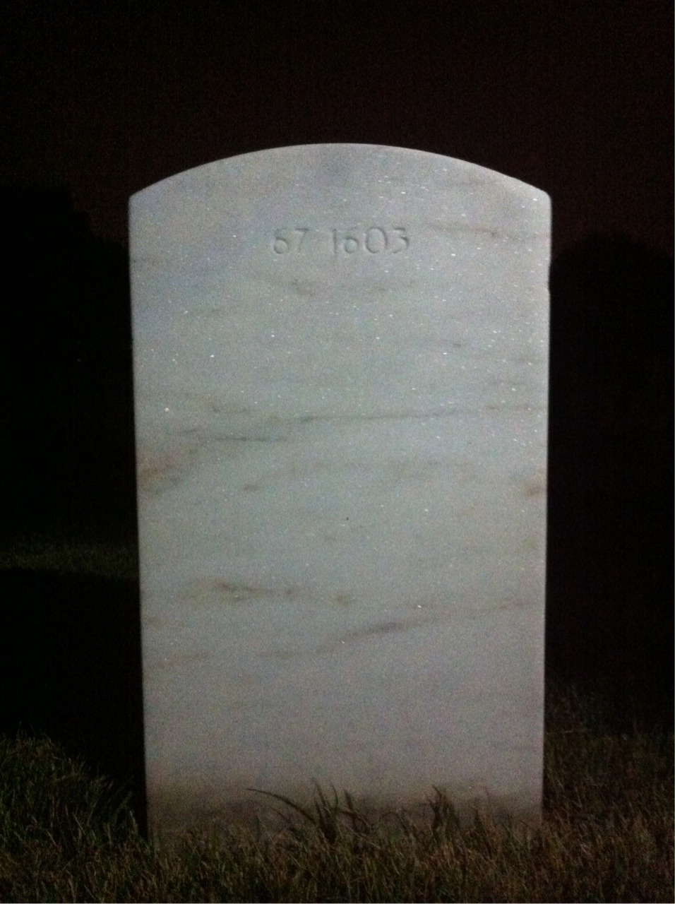 Back of headstone — Gatha Amos
