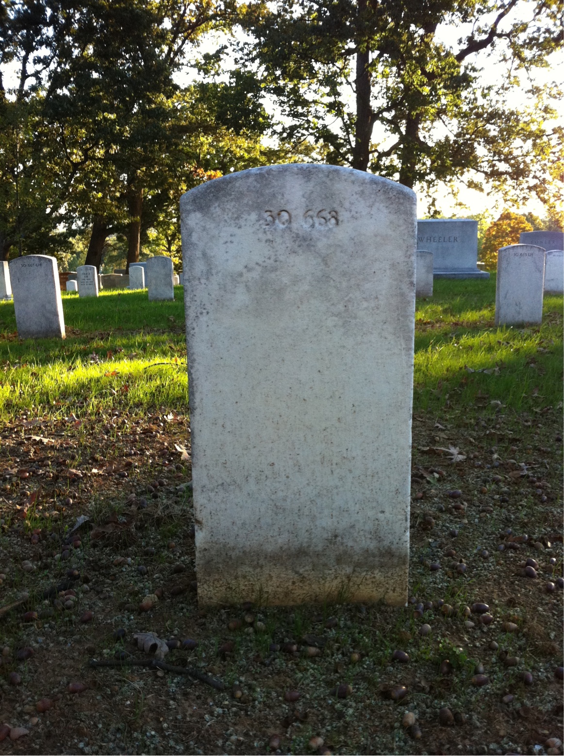 Back of headstone — William Alexander Macklin