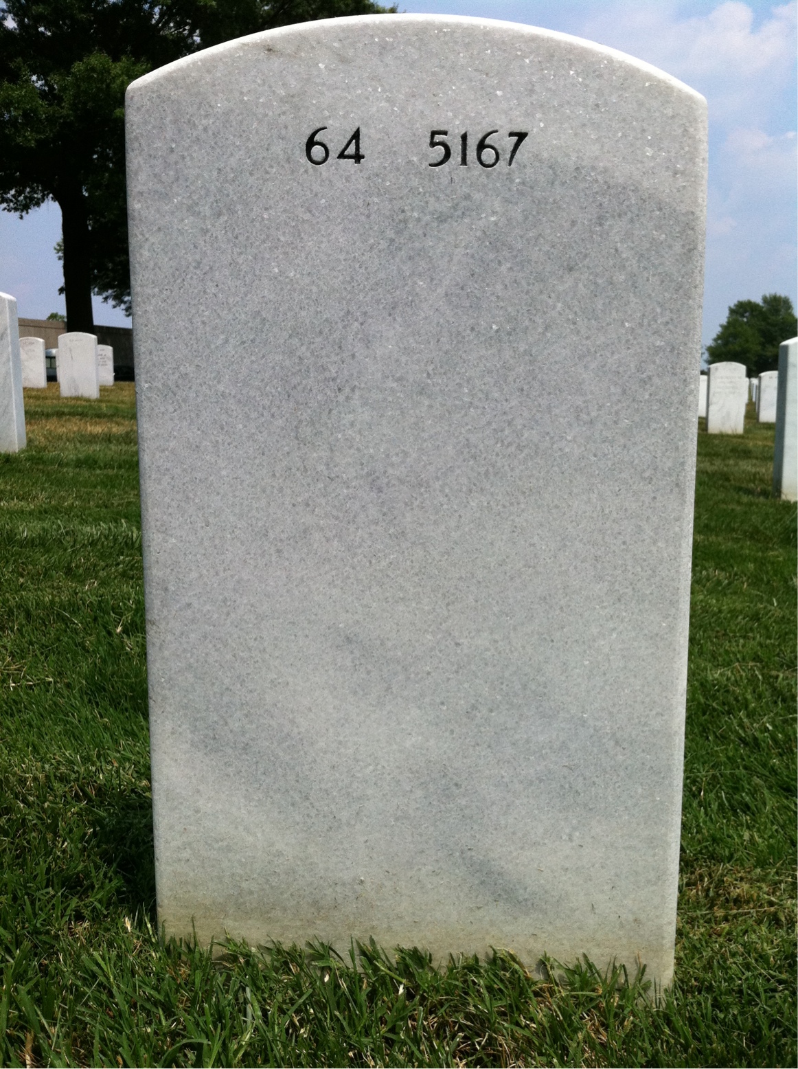 Back of headstone — Elizabeth Denny