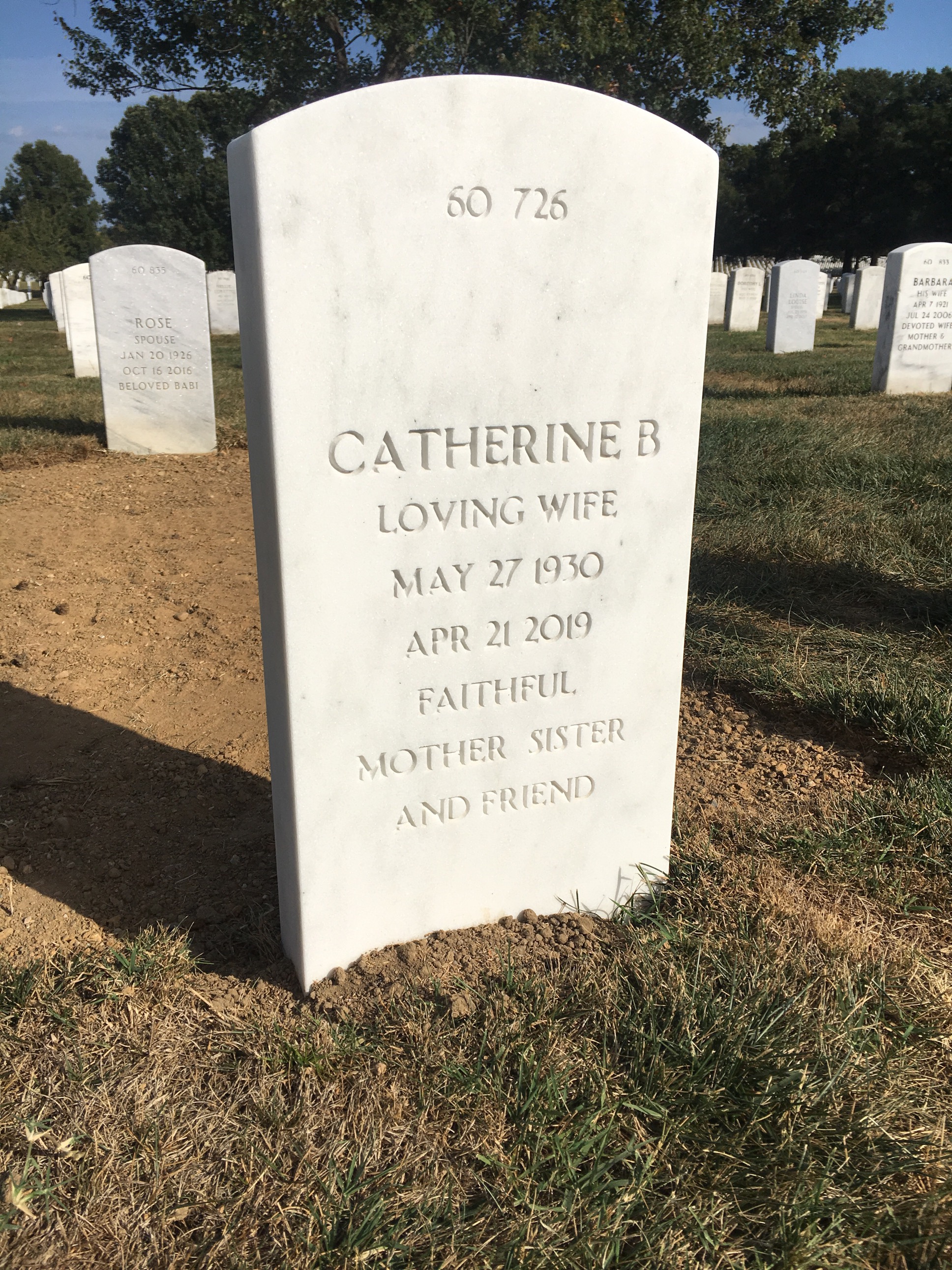 Back of headstone — Randall Renken
