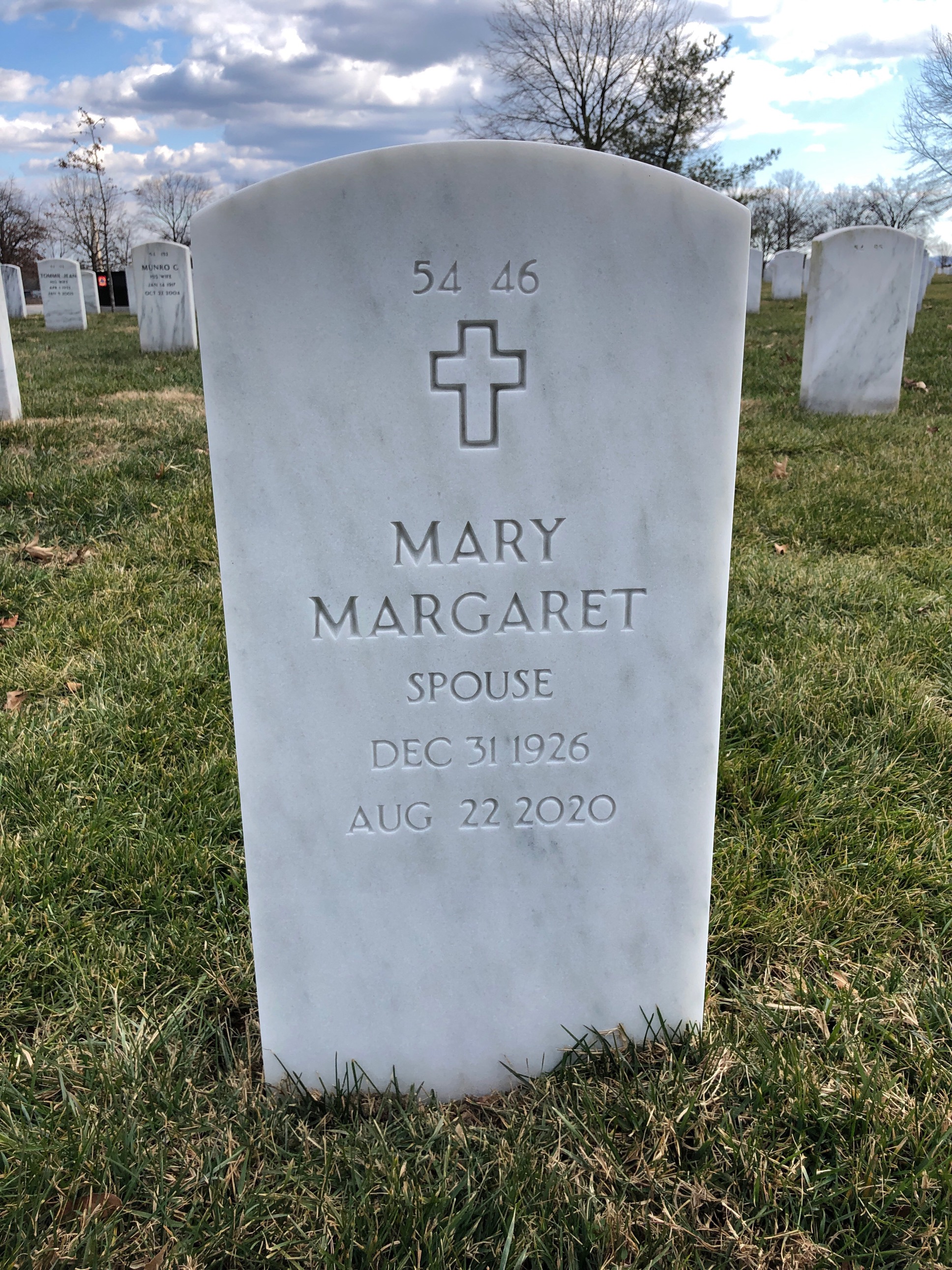 Back of headstone — Walter Hamner