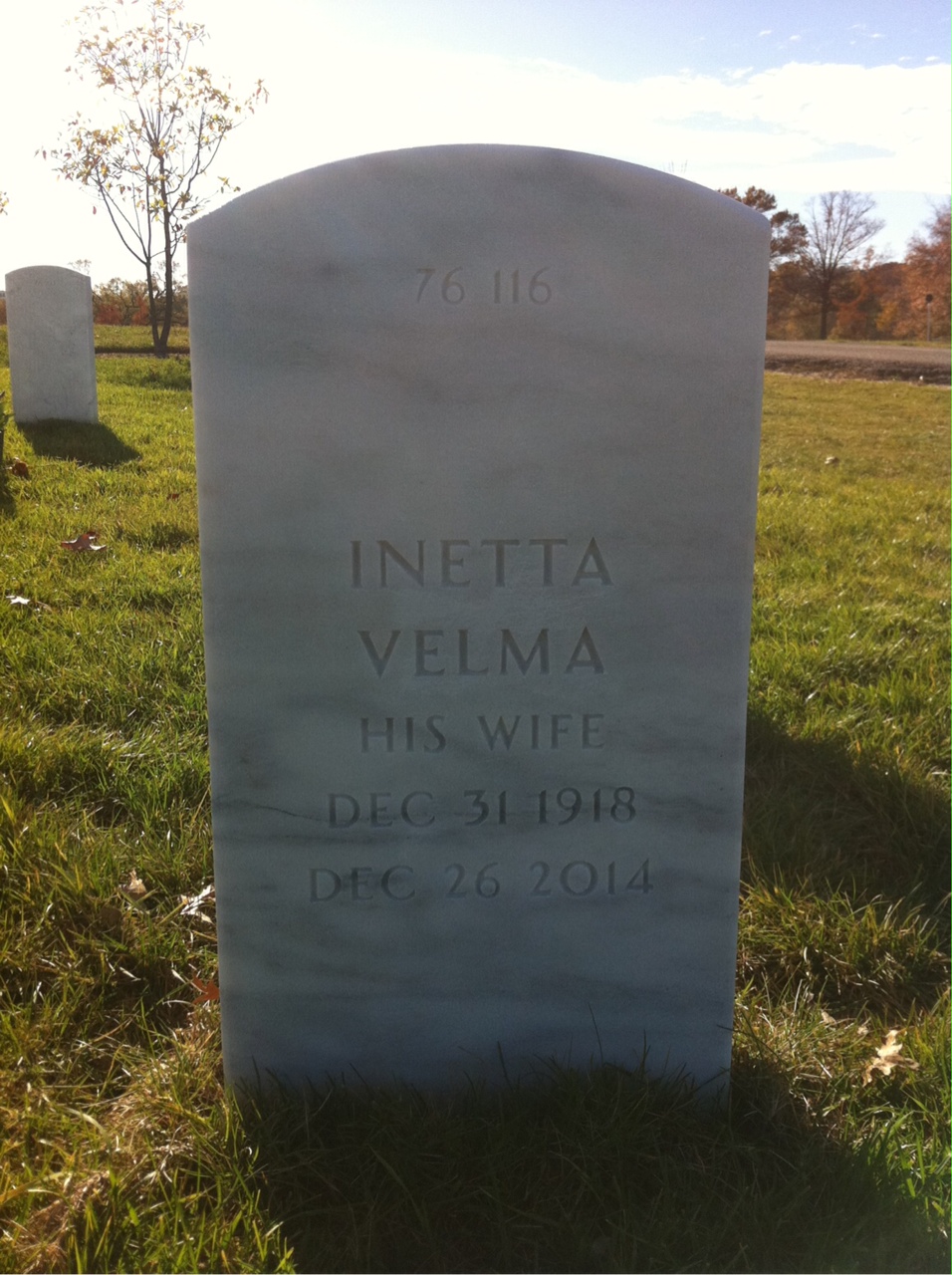 Back of headstone — Boss Vest