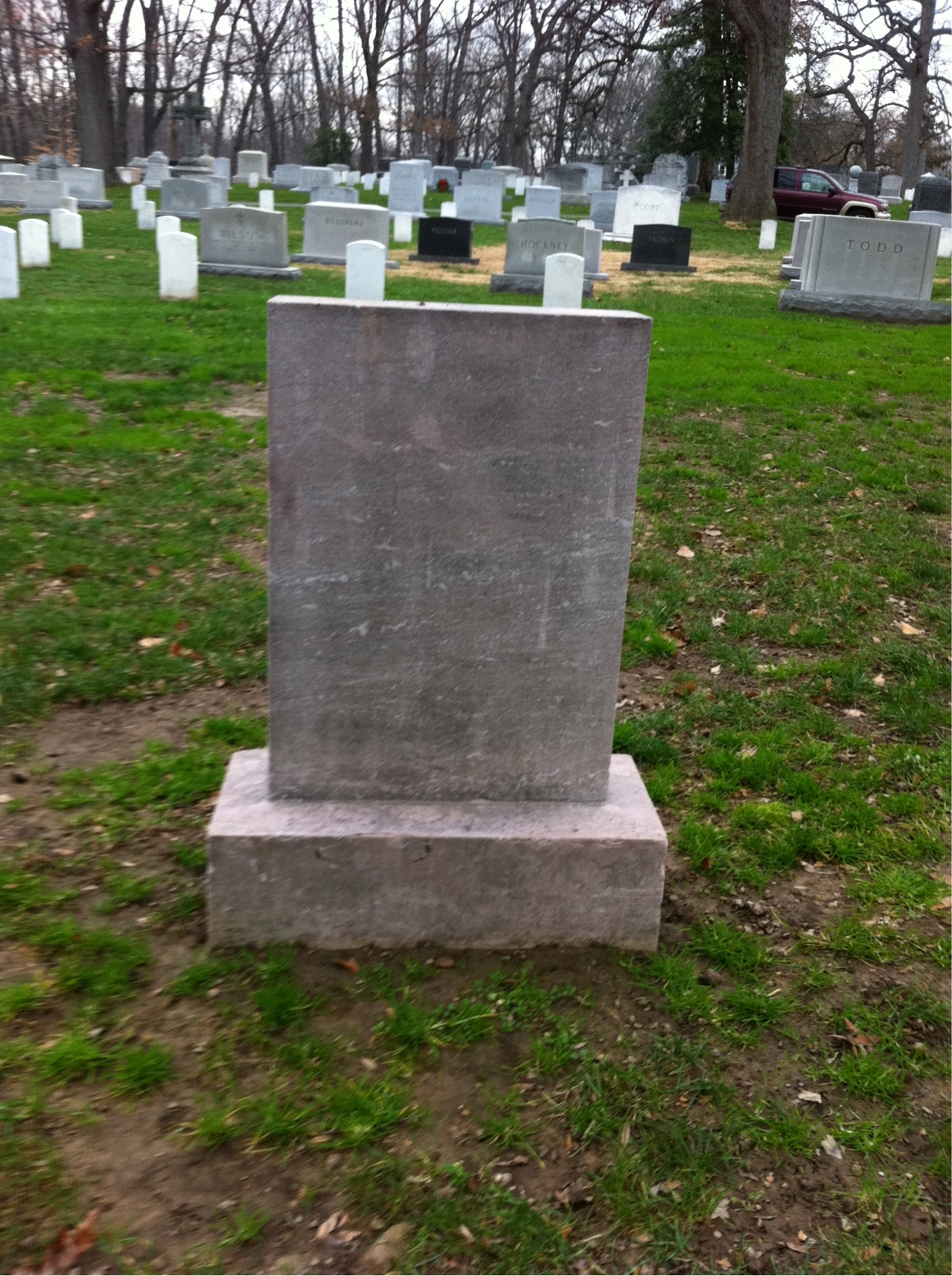 Back of headstone — William Moore