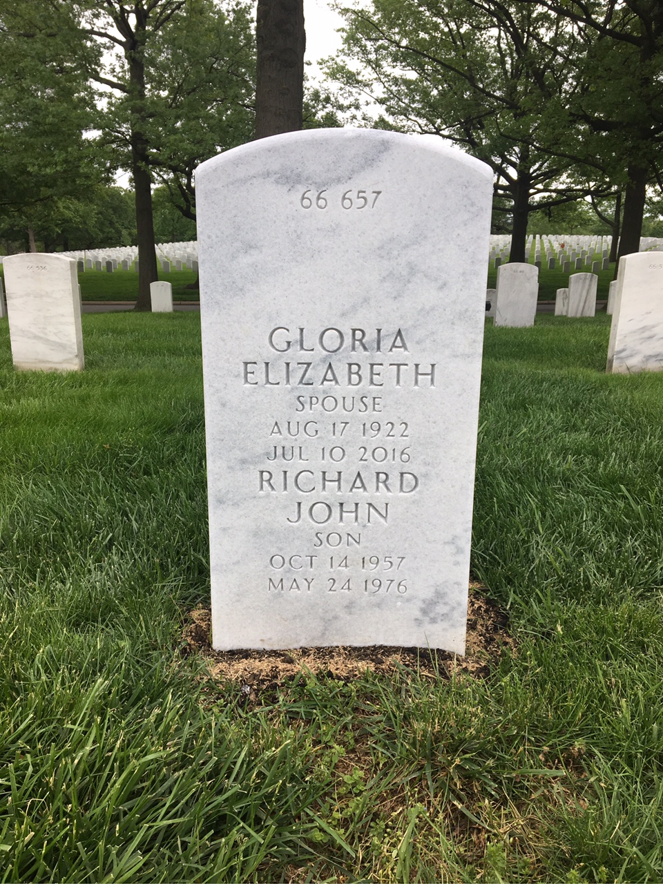 Back of headstone — Richard Frizzell