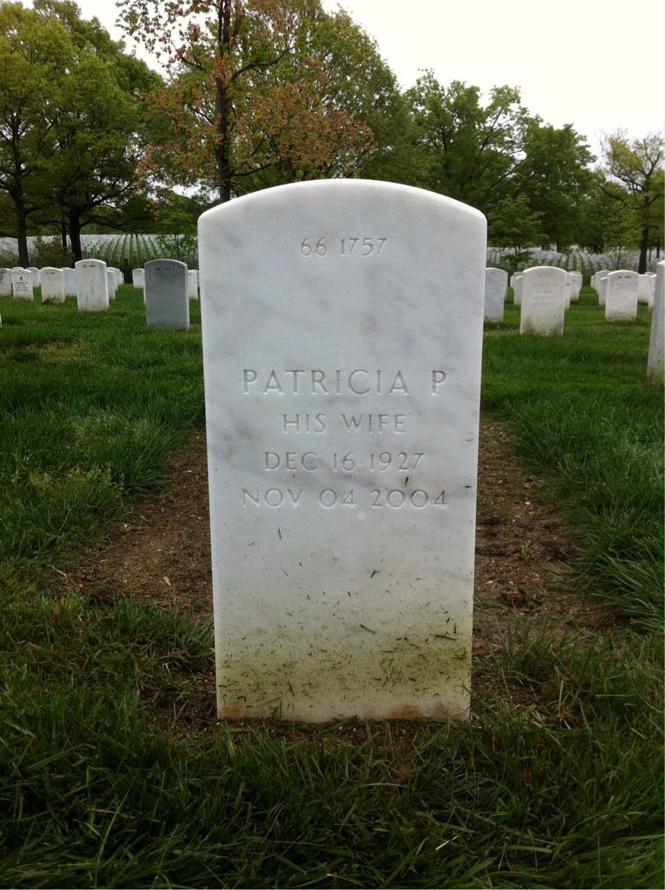 Back of headstone — Robert Coontz