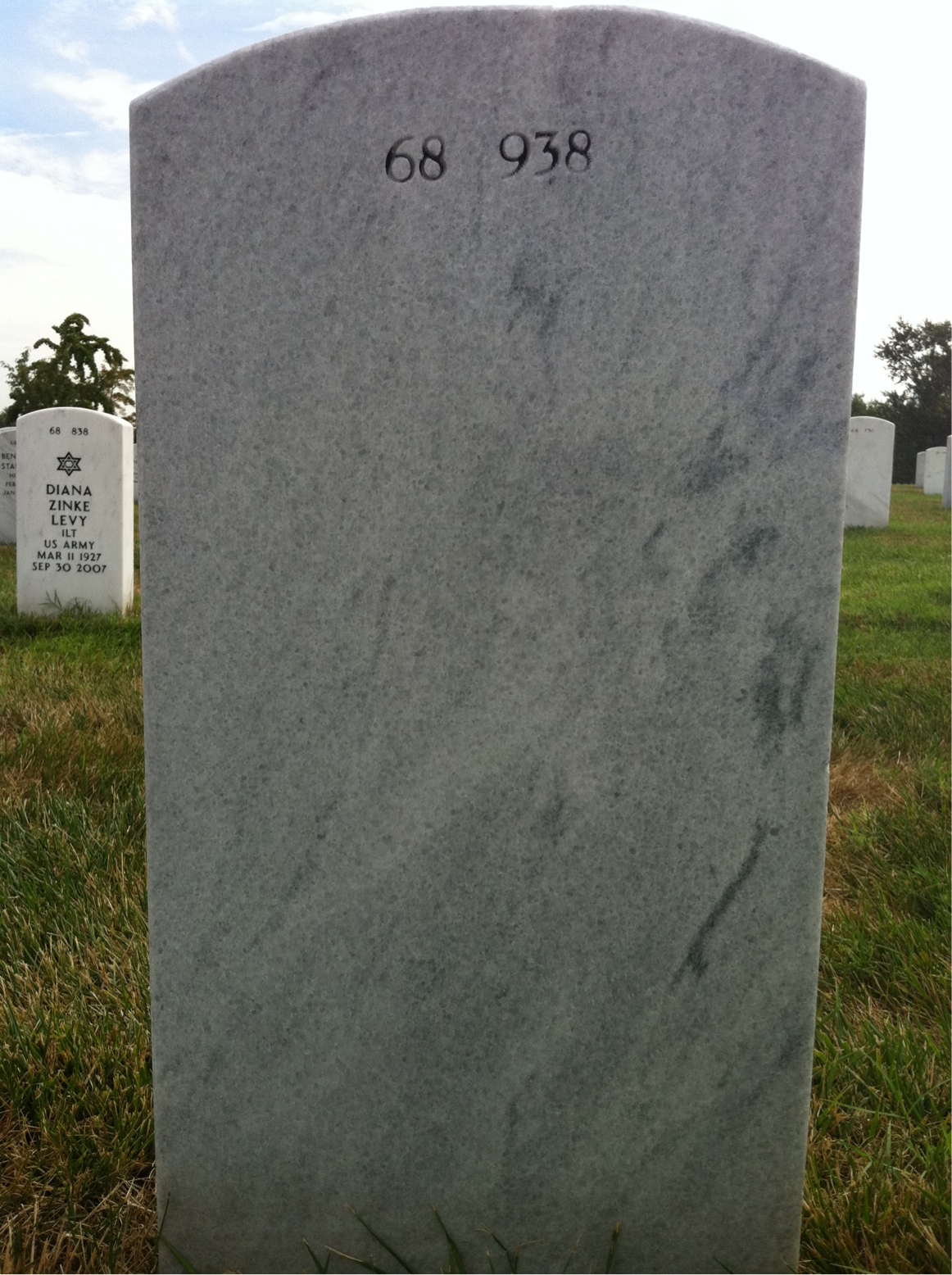 Back of headstone — William G Hengevelt