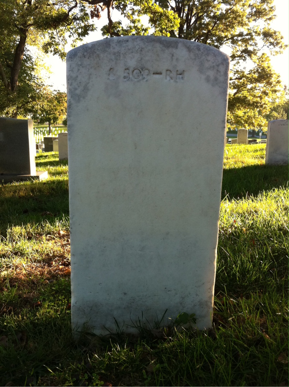 Back of headstone — William Murphy
