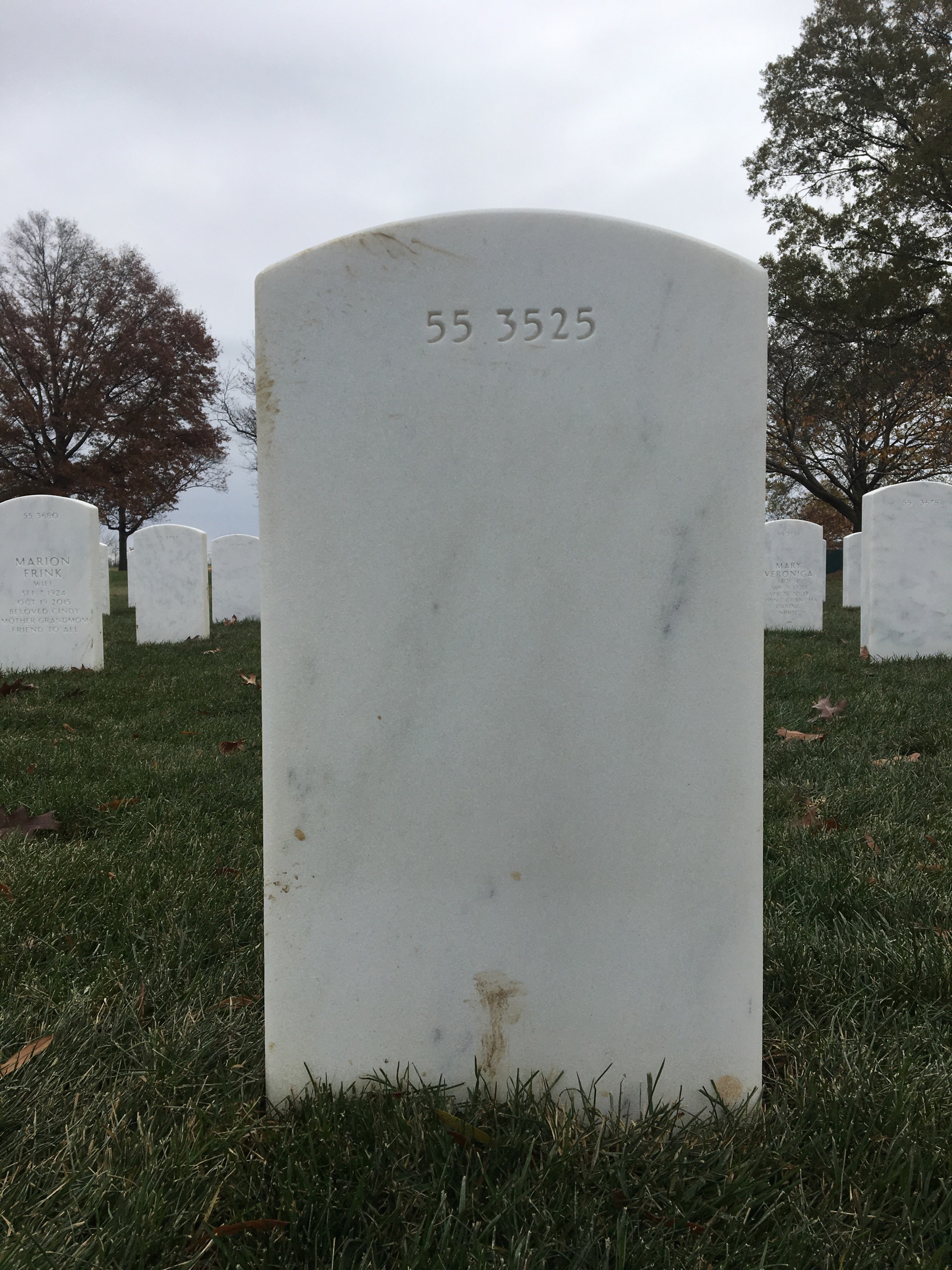 Back of headstone — Thomas Joseph Towle