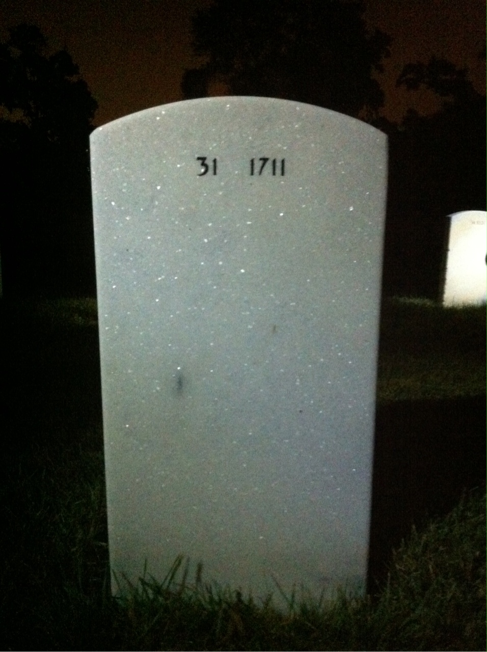 Back of headstone — Keith Harmon