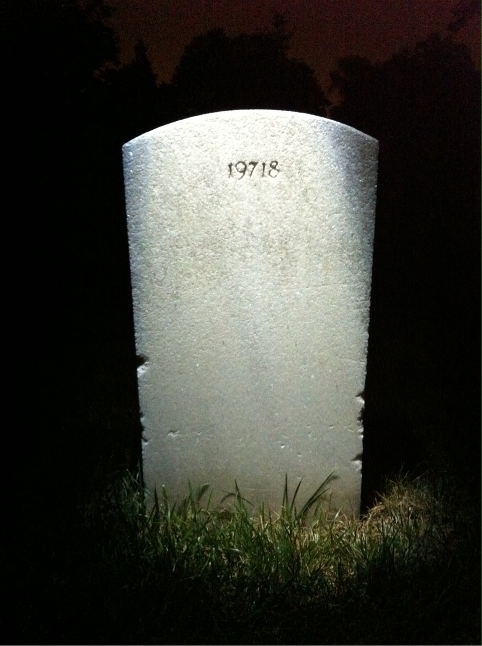 Back of headstone — Grace Constable