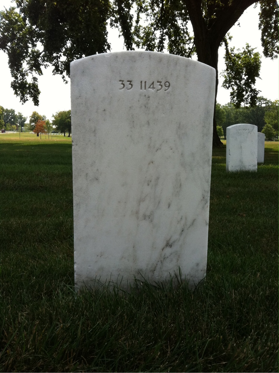 Back of headstone — William Corbett