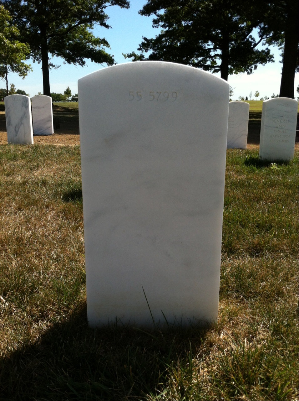 Back of headstone — Donald Blake