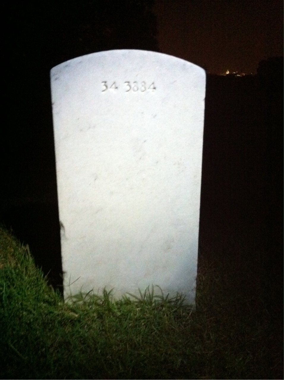 Back of headstone — Anthony Abel