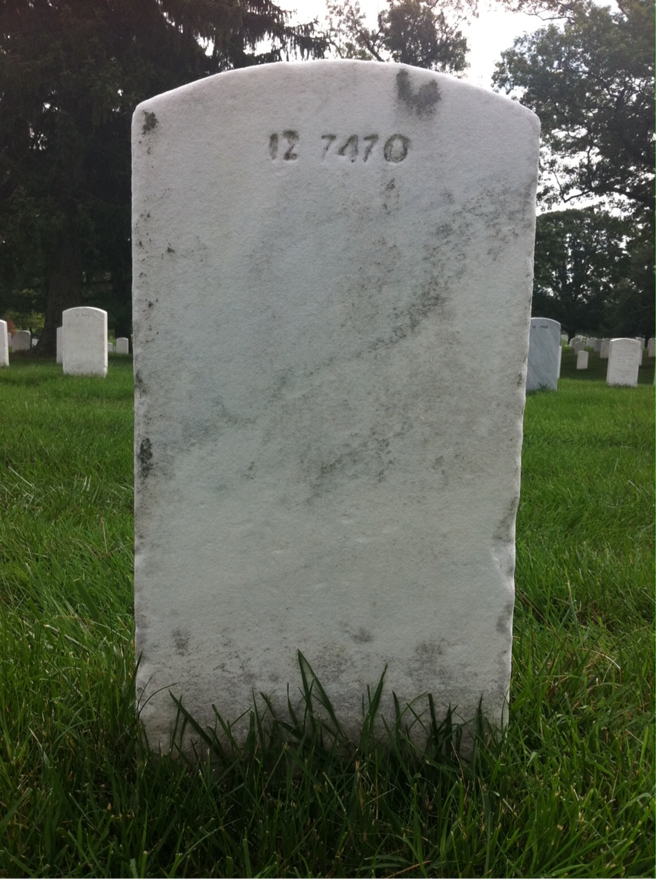 Back of headstone — Richard Amann
