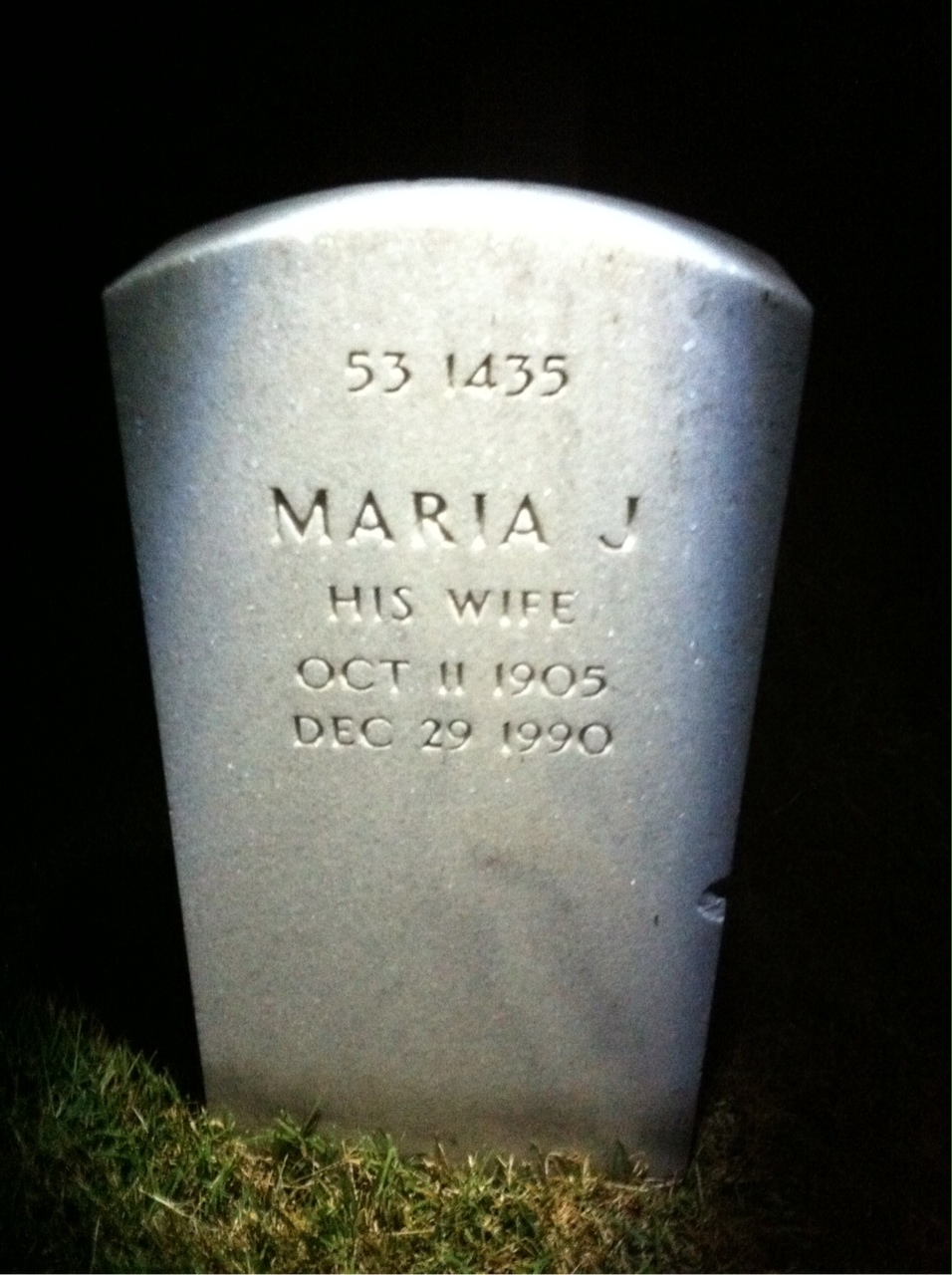 Back of headstone — Walter T Rowland